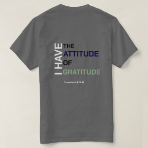 T-shirt met een houding van dankbaarheid