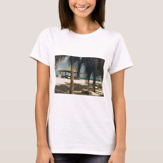 T-shirt met een Island Scene (Voorkant)
