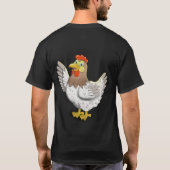 T-shirt met een kip en een rooster (Achterkant)
