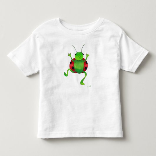 t-shirt met een klein dansende "ladybug" (Voorkant)