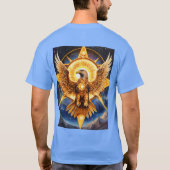 T-shirt met een kristallen adelaar, symboliseert v (Achterkant)