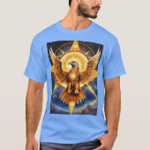 T-shirt met een kristallen adelaar, symboliseert v (Voorkant)