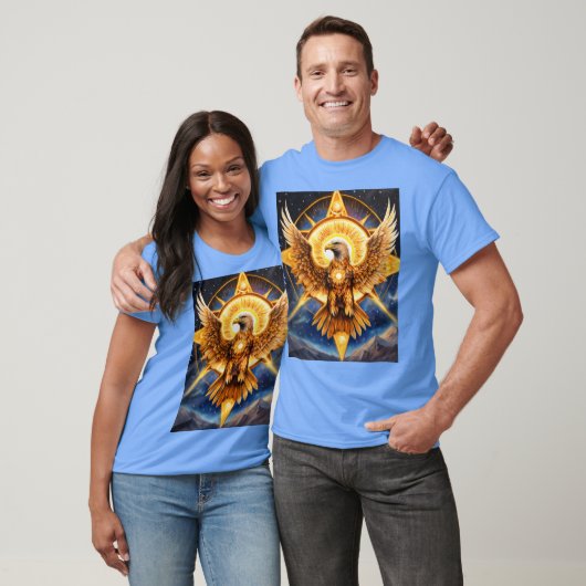 T-shirt met een kristallen adelaar, symboliseert v (Unisex)