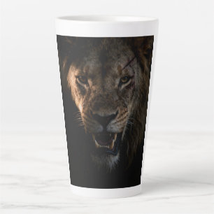 T-shirt met een leeuw latte mok