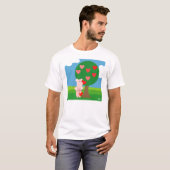 T-shirt met een liefdesstructuur (ontwerp aan de v (Voorkant volledig)