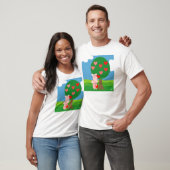 T-shirt met een liefdesstructuur (ontwerp aan de v (Unisex)