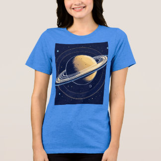 T-shirt met een ontwerp van het zonnestelsel erop