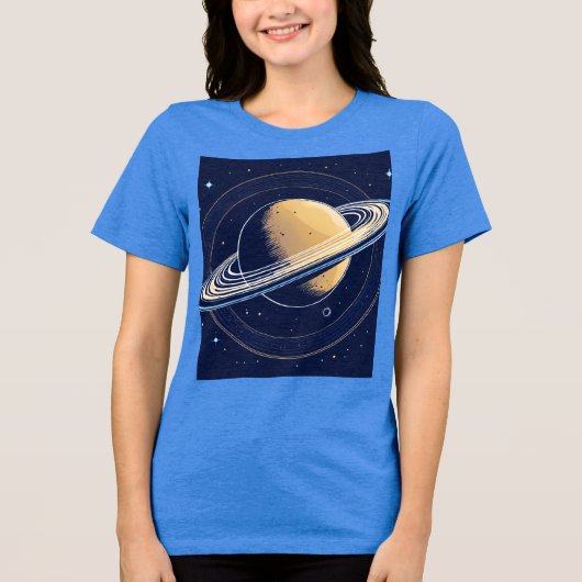 T-shirt met een ontwerp van het zonnestelsel erop (Voorkant)