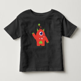T-shirt met één oranje en groen oogmerk