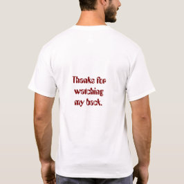 T-shirt met een serieuze grap