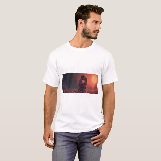 T-shirt met een sfeervol afbeelding (Voorkant volledig)