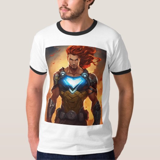 T-shirt met een superheldenontwerp (Voorkant)
