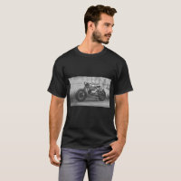 T-shirt met een vinatege bmw-motor