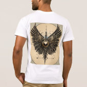 T-shirt met een vleugel logo (Achterkant)