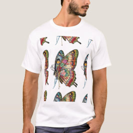 T-shirt met een vlinderdesign en elegantie in kaar