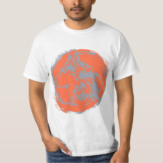 T-shirt met een wolfvormig design