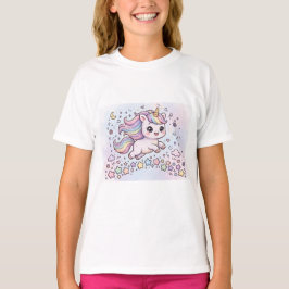 T-shirt met eenhoorn en sterren ontwerp