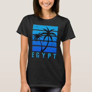 T-shirt met Egyptische vervaagde blauwe zonsonderg