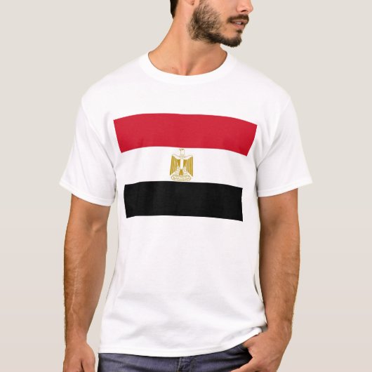 T Shirt met Egyptische vlag (Voorkant)