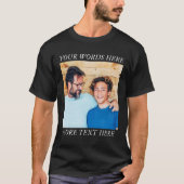 T-shirt met eigen afbeelding en tekst, maak je eig (Voorkant)