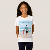 T-shirt met eigen foto cadeau met aangepaste tekst (Voorkant volledig)