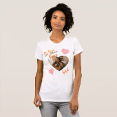 T-shirt met eigen foto en naam: Beste kattenmoeder (Voorkant volledig)
