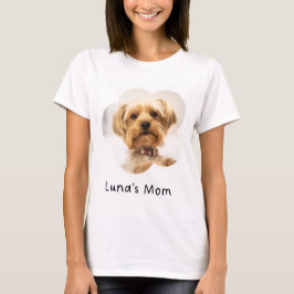 T-shirt met eigen foto en naam van je hond voor ho