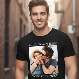 T-shirt met eigen foto en tekst