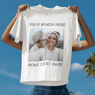 T-shirt met eigen foto en tekst
