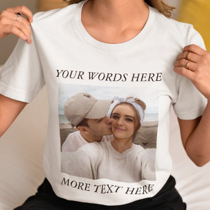 T-shirt met eigen foto en tekst