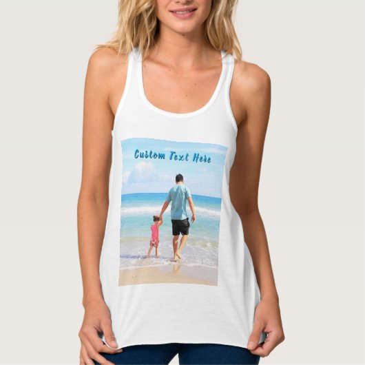 T-shirt met eigen foto en tekst (Voorkant)