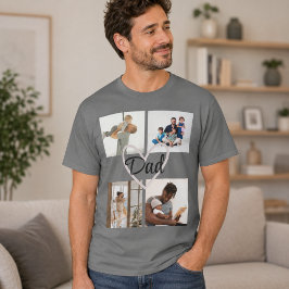 T-Shirt met eigen foto en tekst Vaderdag