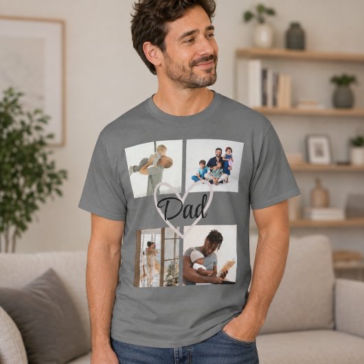 T-Shirt met eigen foto en tekst Vaderdag