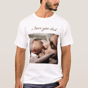 T-shirt met eigen foto en tekst voor vader - Ik ho