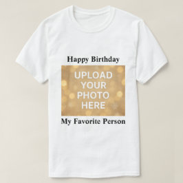 T-shirt met eigen foto 'Gelukkig Verjaardag'