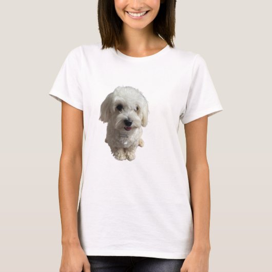 T-shirt met eigen foto van hond – Upload je eigen (Voorkant)