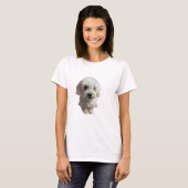 T-shirt met eigen foto van hond – Upload je eigen (Voorkant volledig)
