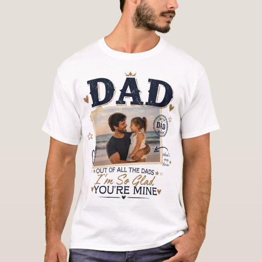 T-shirt met eigen foto van papa (Voorkant)