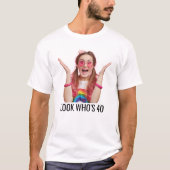 T-Shirt met eigen foto voor 40e verjaardag (Voorkant)