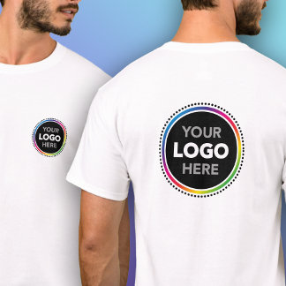 T-shirt met eigen logo - plaatsing voor- en achter