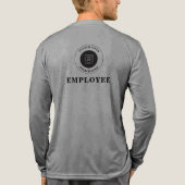T-shirt met eigen logo voor personeel in tri-blend (Achterkant volledig)