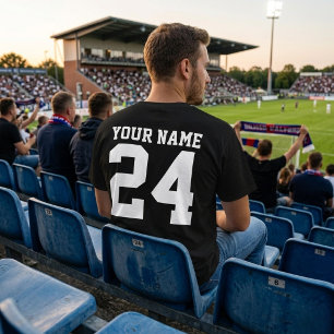 T-shirt met eigen naam en rugnummer voor sportbeoe