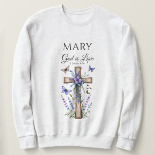 T-shirt met eigen naam Faith – Bijbeltekst God is