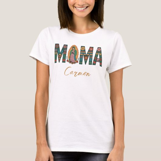 T-shirt met eigen naam Mexican Mama (Voorkant)