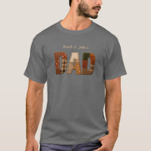 T-shirt met eigen naam van papa en kinderen