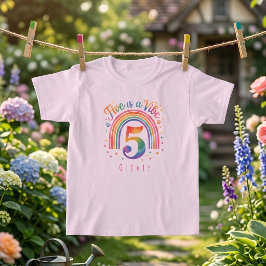 T-shirt met eigen naam voor 5e verjaardag kinderen