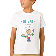 T-shirt met eigen naam voor kleine chef