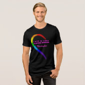T-shirt met eigen naam voor koppels - Pride - Link (Voorkant volledig)