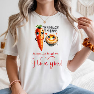 T-shirt met eigen naam voor vrouwen, grappig eten