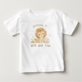 T-shirt met eigen naam 'Wild and Two' voor 2e verj (Voorkant)